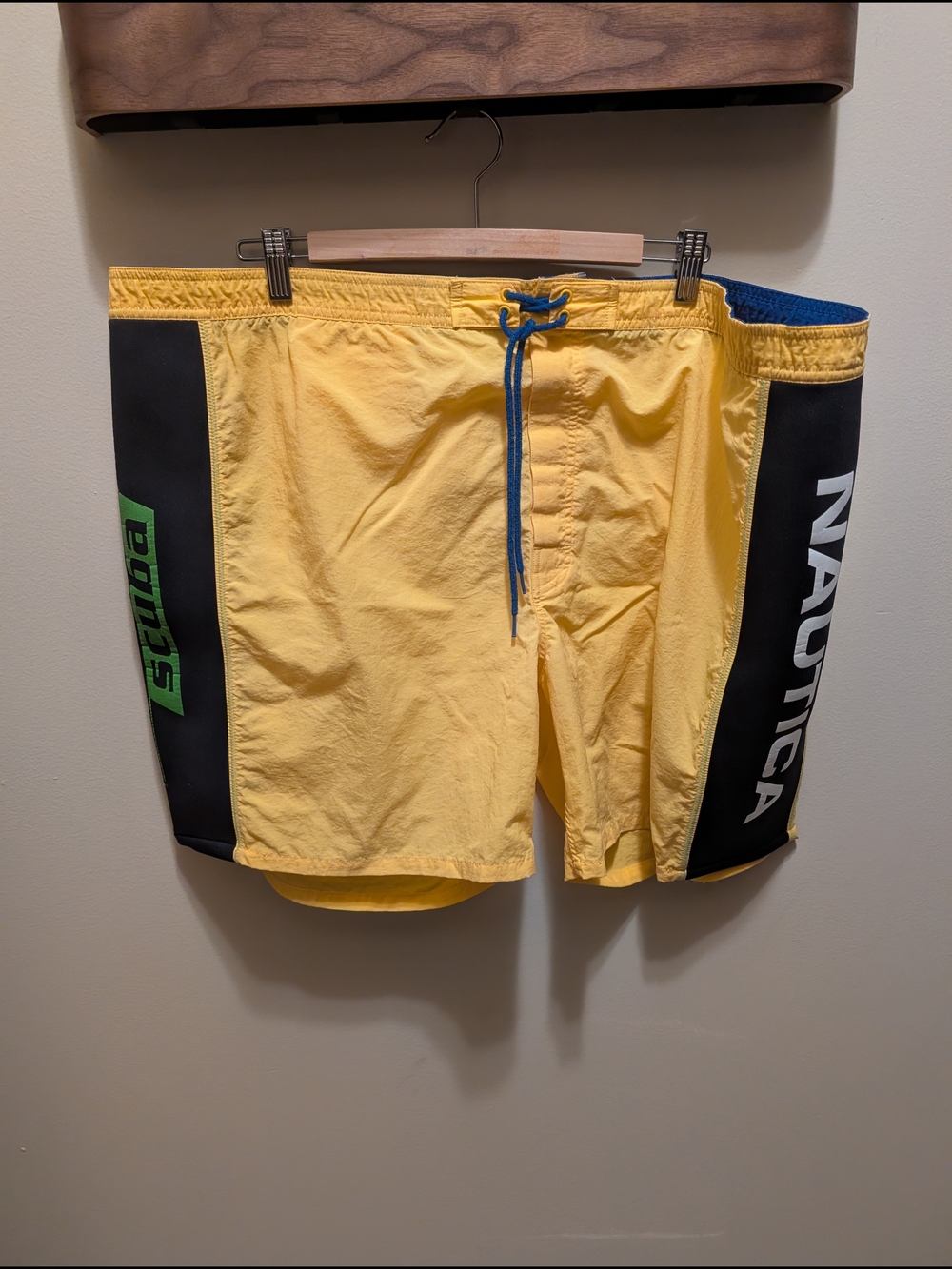 Nautica Yellow Swim Board Shorts (Vintage)